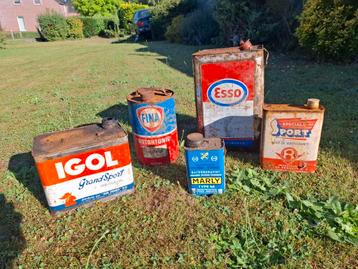 Lot de 8 anciens bidons huile, Enlèvement, Utilisé