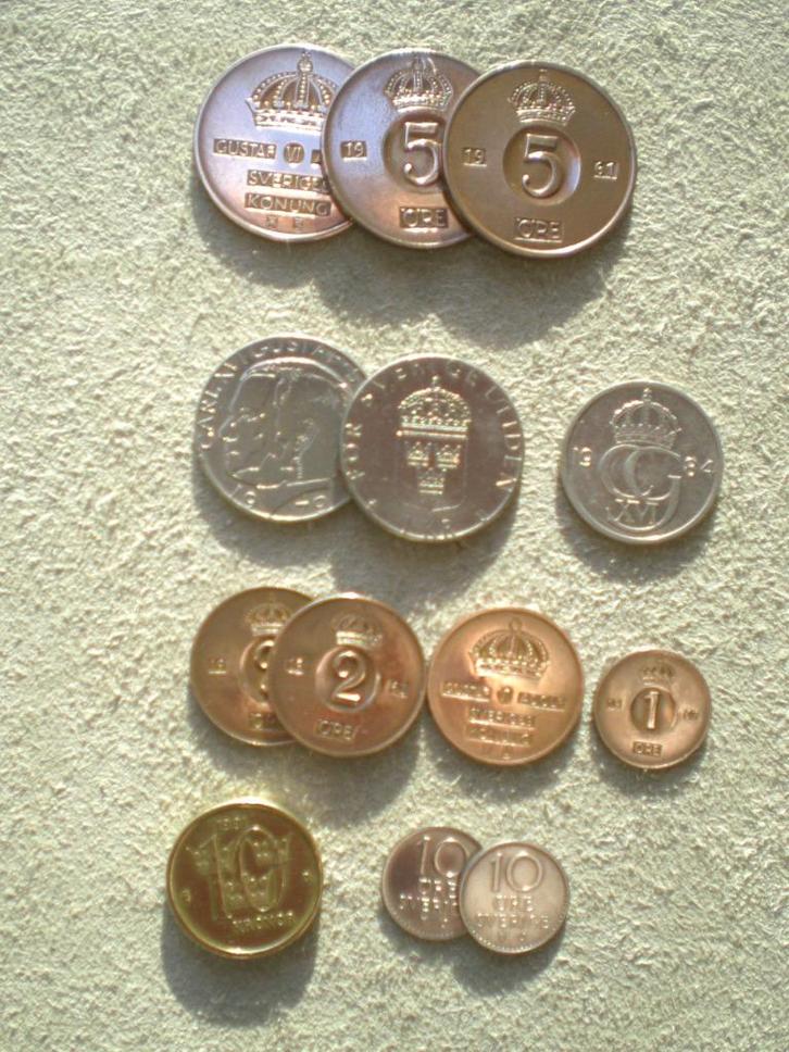 munten Zweden numismatiek, Postzegels en Munten, Munten | Europa | Niet-Euromunten, Losse munt, Overige landen, Ophalen of Verzenden