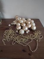 32 boules de Noël & 2 guirlandes de perles, Divers, Utilisé, Envoi