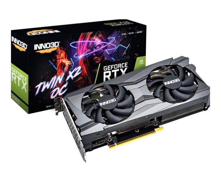 GeForce RTX 3060 INNO3D Twin X2 OC – 12GB – In Nieuwe Staat, Computers en Software, Videokaarten, Zo goed als nieuw, GDDR6, Ophalen of Verzenden
