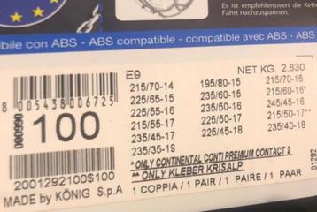 sneeuwkettingen tem 19 inch - maten zie foto ongebruikt ok) beschikbaar voor biedingen