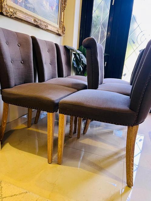 6 mooie steoelm van William winston collection., Huis en Inrichting, Stoelen, Gebruikt, Grijs, Ophalen of Verzenden