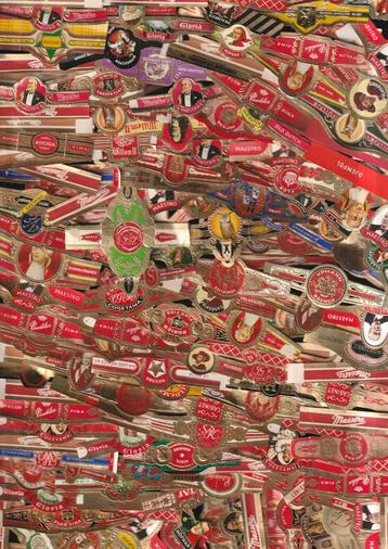 lot van 1000 stuks oude sigarenbandjes beschikbaar voor biedingen