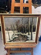 Peinture tableau signé paysage d’hiver