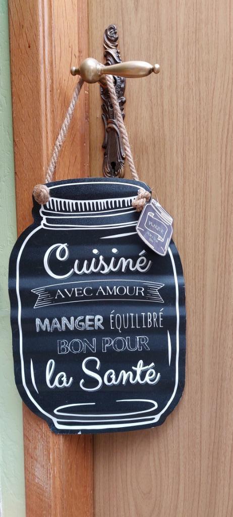 metalen plaat / wandbord deco / keuken, Huis en Inrichting, Woonaccessoires | Wanddecoraties, Nieuw, Ophalen of Verzenden
