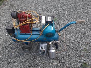 Compresseur 20-25l - Moteur 1,5 kW / 2ch + Pistolet peinture beschikbaar voor biedingen