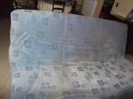 Slaapbank: sofa 1m90 + bed 1m90 op 1m120, Ophalen, Blauw, Tweepersoons, Zo goed als nieuw