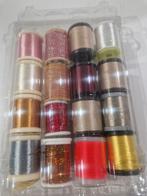 16 rollen mixed , gsp , tinsel , floss , waxed thread, Watersport en Boten, Hengelsport | Vliegvissen, Ophalen of Verzenden
