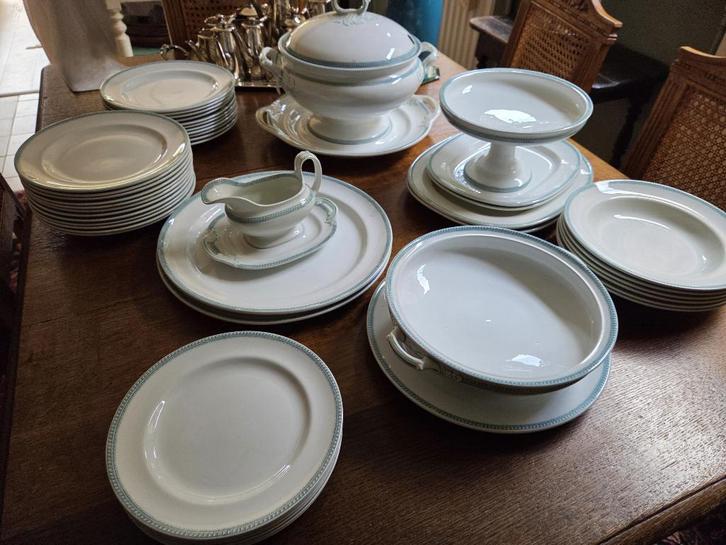 Antiek elegant servies P.Regout Maastricht  PEERL, Antiek en Kunst, Antiek | Servies compleet, Ophalen
