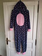Onesie donkerblauw met roze stippen maat 146-152, Kinderen en Baby's, Kinderkleding | Maat 146, Ophalen, Gebruikt, Overige typen