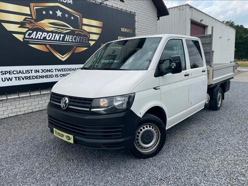 Vw Transporter 2.0 tdi 150 pk DUBBELCABINE laadbak 2017 !, Auto's, Bestelwagens en Lichte vracht, Bedrijf, Te koop, Airconditioning