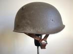 M71/90 Zwitserse Helm Zaagselverf Zwitserland met naam in, Ophalen of Verzenden