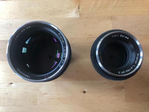 2 Carl zeiss Planar ZF.2-lenzen (85-1,4 en 50-1,4) voor, Audio, Tv en Foto, Foto | Lenzen en Objectieven, Zo goed als nieuw, Standaardlens