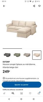 Housse canapé Ikea ektorp, Huis en Inrichting, Slaapkamer | Slaapbanken, Wit, Gebruikt, Ophalen of Verzenden