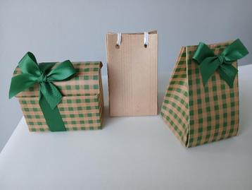 doosjes vichyruitjes groen/beige beschikbaar voor biedingen