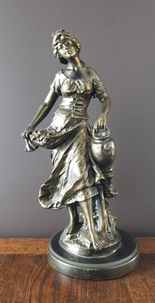 Réplique statuette Moreau, bronze artificiel par Comt Arts, Antiquités & Art, Antiquités | Bronze & Cuivre, Bronze, Enlèvement ou Envoi