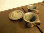 1 tinnen schotel 2 kopjes., Antiek en Kunst, Antiek | Tin, Ophalen