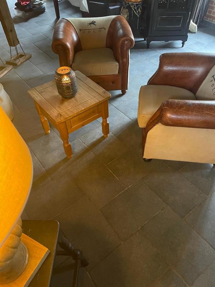 fauteuil, Maison & Meubles, Fauteuils, Comme neuf, Bois, Cuir, Tissus, 75 à 100 cm, 100 à 125 cm, Enlèvement