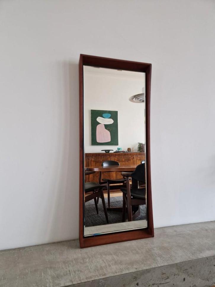 Vintage midcentury Deense spiegel, Maison & Meubles, Accessoires pour la Maison | Miroirs, Comme neuf, Moins de 50 cm, Moins de 100 cm