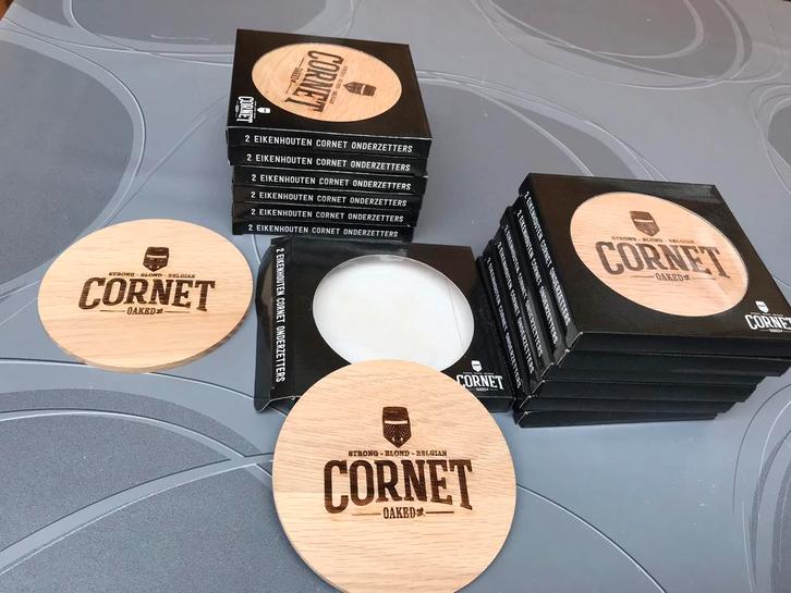 Cornet oaked eikenhouten onderleggers, Verzamelen, Merken en Reclamevoorwerpen, Nieuw, Overige typen, Ophalen of Verzenden