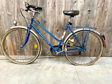 PRACHTIGE VINTAGE FIETS PEUGEOT HELIUM BLAUW ELEKTRISCH 