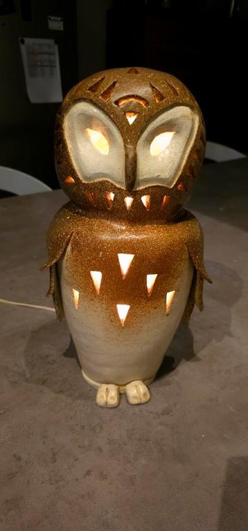 Vintage lamp met uil beschikbaar voor biedingen