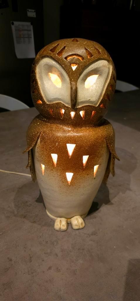 Vintage lamp met uil, Huis en Inrichting, Woonaccessoires | Boeddhabeelden, Gebruikt