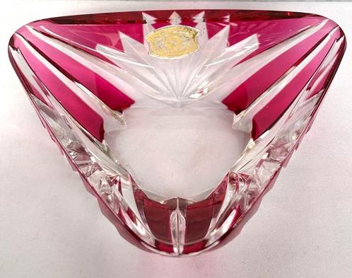 Val Saint Lambert kleine videpoche rood geslepen kristal, Antiek en Kunst, Antiek | Glaswerk en Kristal, Ophalen of Verzenden