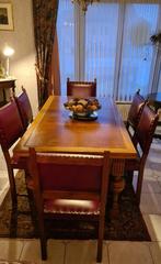 Table à manger entièrement extensible pour la salle à manger, Comme neuf, Enlèvement, 4 à 6 chaises, Landelijk herenhuis