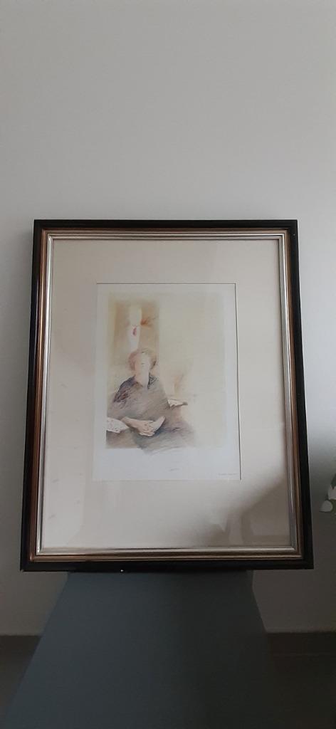 wachtende vrouw  gesigneerd André Deroo, Antiek en Kunst, Kunst | Schilderijen | Abstract, Ophalen