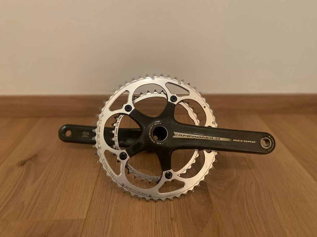 Campagnolo Record Crankset, Fietsen en Brommers, Fietsonderdelen, Gebruikt, Crankstel of Pedalen, Ophalen of Verzenden