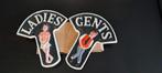 Deux plaques en acier décoration pour les toilettes, Maison & Meubles, Enlèvement, Neuf