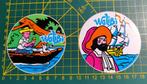 Lot 2x stickers Walibi Kuifje - Bobbie - Kapitein Haddock, Collections, Autocollants, Enlèvement ou Envoi