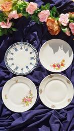 Vintage borden met schattige bloemen, Ophalen of Verzenden