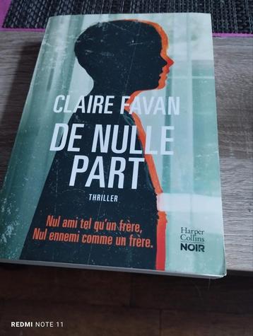 De nulle part - Claire Favan 