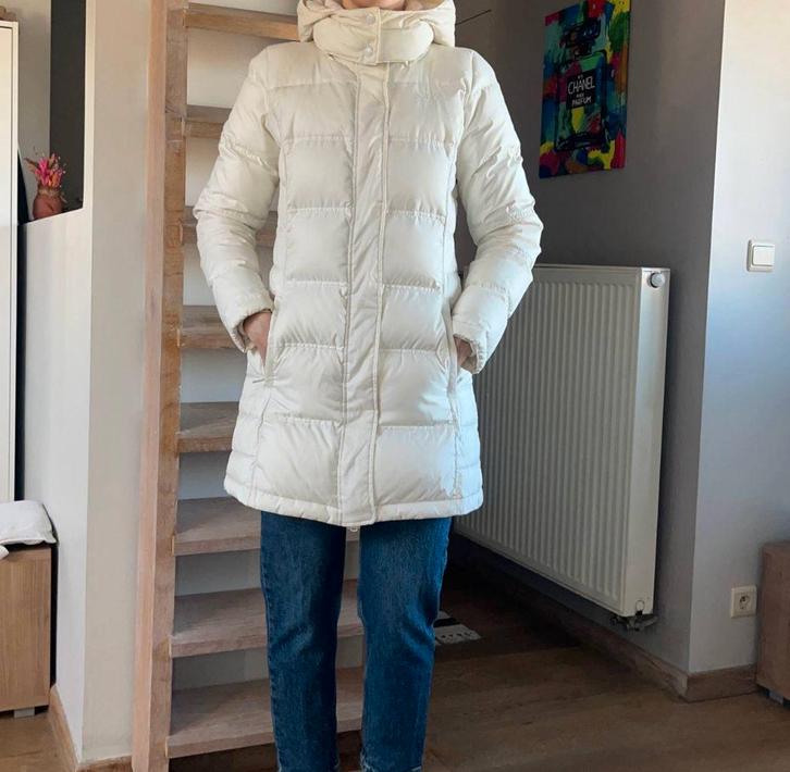 Jas, Kleding | Dames, Jassen | Winter, Zo goed als nieuw, Maat 38/40 (M), Wit, Ophalen of Verzenden
