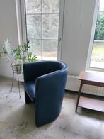 Blauwe fauteuil, Ophalen, Minder dan 75 cm, Leer, Zo goed als nieuw