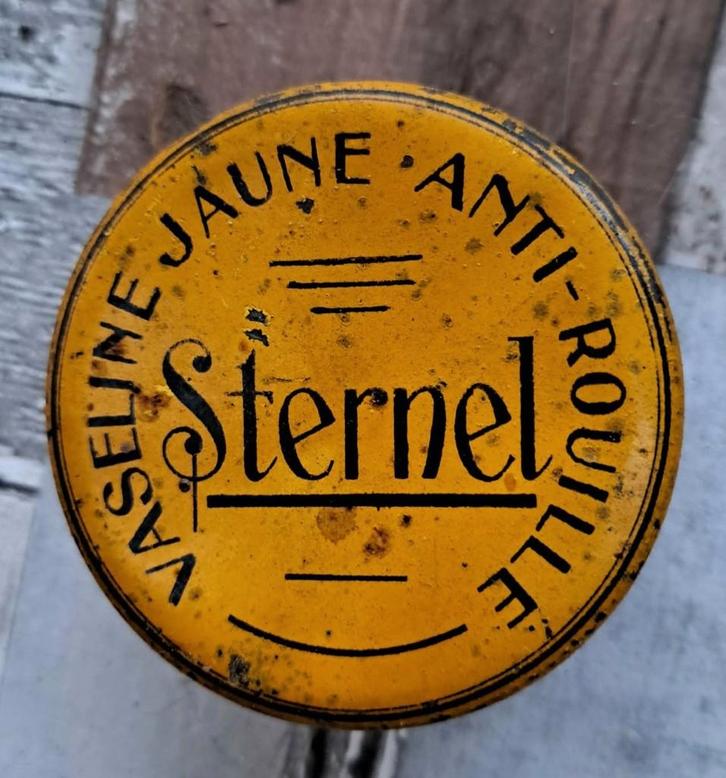 Oud metalen doosje merk "Sternel" - vaseline, Verzamelen, Blikken, Gebruikt, Overige, Ophalen of Verzenden