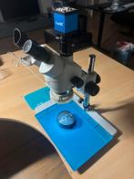 Microscope trinoculaire Eakins pour microsoudure, Audio, Tv en Foto, Optische apparatuur | Microscopen, Ophalen, Zo goed als nieuw