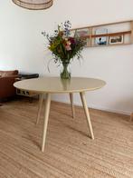 Ronde eettafel 4 personen hout/beige, Ophalen, Gebruikt
