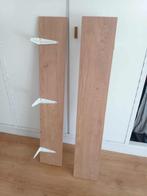 Wandplank/plank x2 120cmx20cm + witte steun x6, Ophalen, Zo goed als nieuw