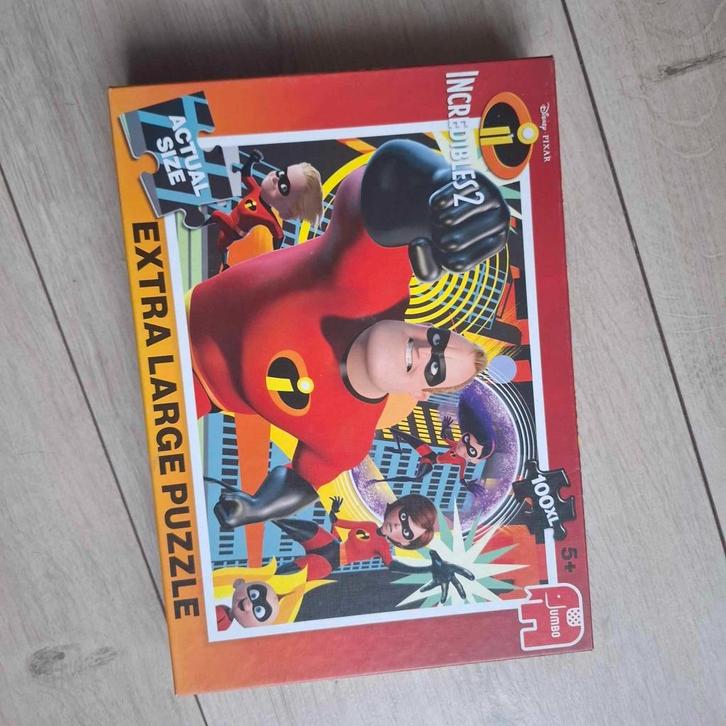 The incredibles puzzel, Hobby en Vrije tijd, Denksport en Puzzels, Zo goed als nieuw, Legpuzzel, Minder dan 500 stukjes, Ophalen of Verzenden