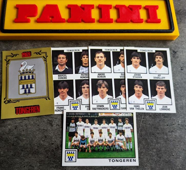 PANINI FOOTBALL 85  TONGEREN 5 STICKERS 1985, Hobby en Vrije tijd, Stickers en Plaatjes, Verzenden
