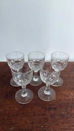 Vintage kristallen druppelglaasjes, Ophalen, Zo goed als nieuw, Borrel- of Shotglas