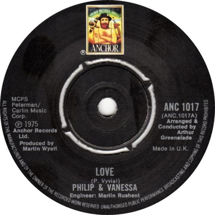 Philip & Vanessa – Love, Cd's en Dvd's, Vinyl Singles, Zo goed als nieuw, Single, Pop, 7 inch, Ophalen of Verzenden