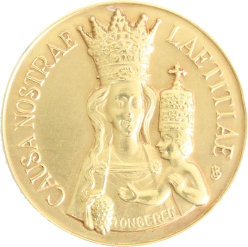 Kroning Tongeren 18kt herdenkingsmunt verzamelobject, Timbres & Monnaies, Monnaies | Europe | Monnaies non-euro, Monnaie en vrac