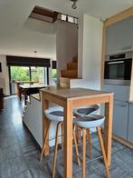 Vierkante hoge (keuken) tafel 80x80 massief hout, Huis en Inrichting, Tafels | Eettafels, Ophalen, Gebruikt