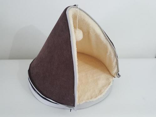 Grottes / lit pour chat couleur brun / beige, Dieren en Toebehoren, Kattenmanden, Zo goed als nieuw, Ophalen of Verzenden