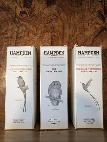 Hampden Trelawny rum endemic birds serie – 3 stuks beschikbaar voor biedingen