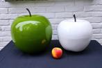 Appels. Groen H.36cm. Wit H.30cm. Hoogglans. Decoratie., Antiek en Kunst, Ophalen